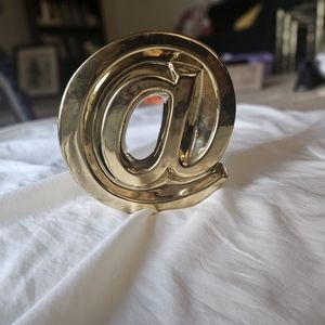 Gold office decor @ symbol decor